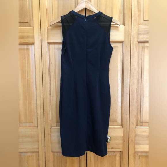 BANANA REPUBLIC Sheath Mesh Dress Sleeveless Dark Blue Size 2 NEW $109 - Picture 6 of 6
